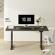 Birou reglabil electric StableDesk Pro, 2 motoare, Ridica 125 kg, Organizator cabluri, Touchscreen, Aplicatie Smart Telefon, Ergonomic, 3 Functii de Memorie, Sistem Anti-Coliziune, Timer, Inaltime 62-128 cm, Cadru Negru mat, Blat 25 mm Lemn - 120 x 75 cm