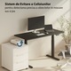 Birou reglabil electric StableDesk Pro, 2 motoare, Ridica 125 kg, Organizator cabluri, Touchscreen, Aplicatie Smart Telefon, Ergonomic, 3 Functii de Memorie, Sistem Anti-Coliziune, Timer, Inaltime 62-128 cm, Cadru Negru mat, Blat 25 mm Lemn - 120 x 75 cm