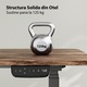 Birou reglabil electric StableDesk Pro, 2 motoare, Ridica 125 kg, Organizator cabluri, Touchscreen, Aplicatie Smart Telefon, Ergonomic, 3 Functii de Memorie, Sistem Anti-Coliziune, Timer, Inaltime 62-128 cm, Cadru Negru mat, Blat 25 mm Lemn - 120 x 75 cm