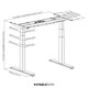Birou reglabil electric StableDesk Pro, 2 motoare, Ridica 125 kg, Organizator cabluri, Touchscreen, Aplicatie Smart Telefon, Ergonomic, 3 Functii de Memorie, Sistem Anti-Coliziune, Timer, Inaltime 62-128 cm, Cadru Negru mat, Blat 25 mm Lemn - 120 x 75 cm