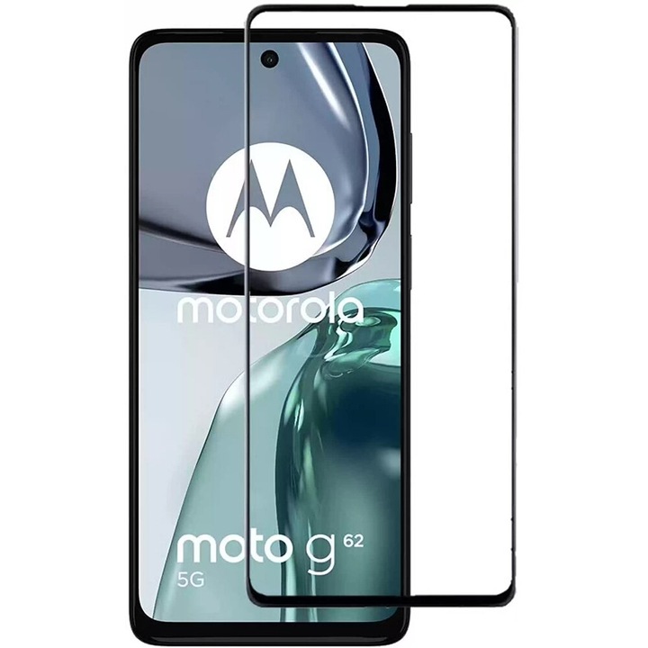 Motorola G62 5G 111D fekete üvegfólia