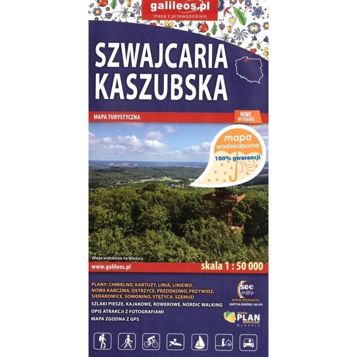 Mapa turystyczna, Szwajcaria Kaszubska - Plan