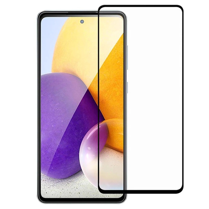 Edzett üveg Samsung Galaxy A72 111D fekete készülékhez