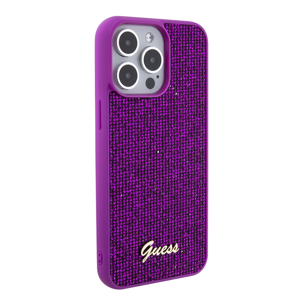 Husa premium pentru iPhone 15 Pro Max Guess Elegance Series - Fucsia