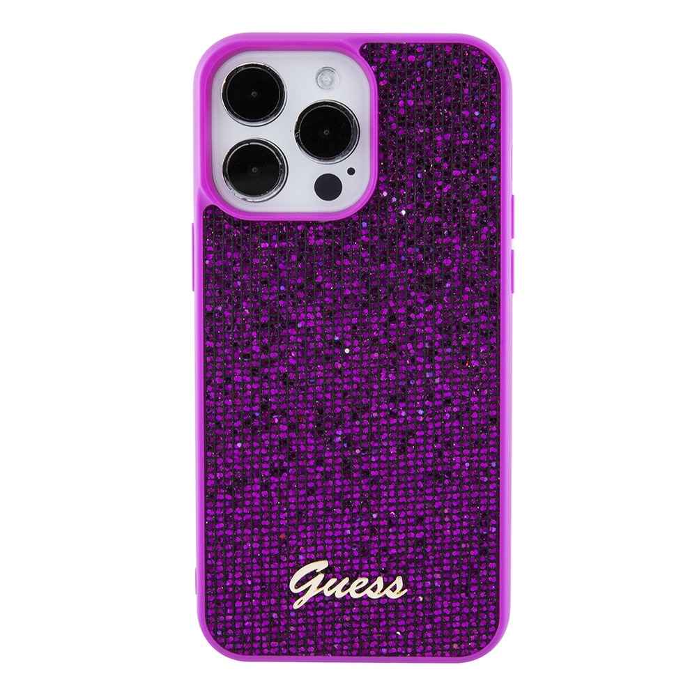 Husa premium pentru iPhone 15 Pro Max Guess Elegance Series - Fucsia