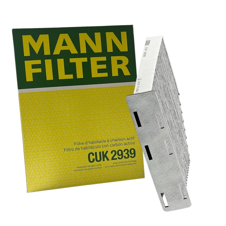 Filtru Habitaclu Mann Filter Cuk 2939, potrivit Audi, Seat, Skoda, Volkwagen, MF 27228