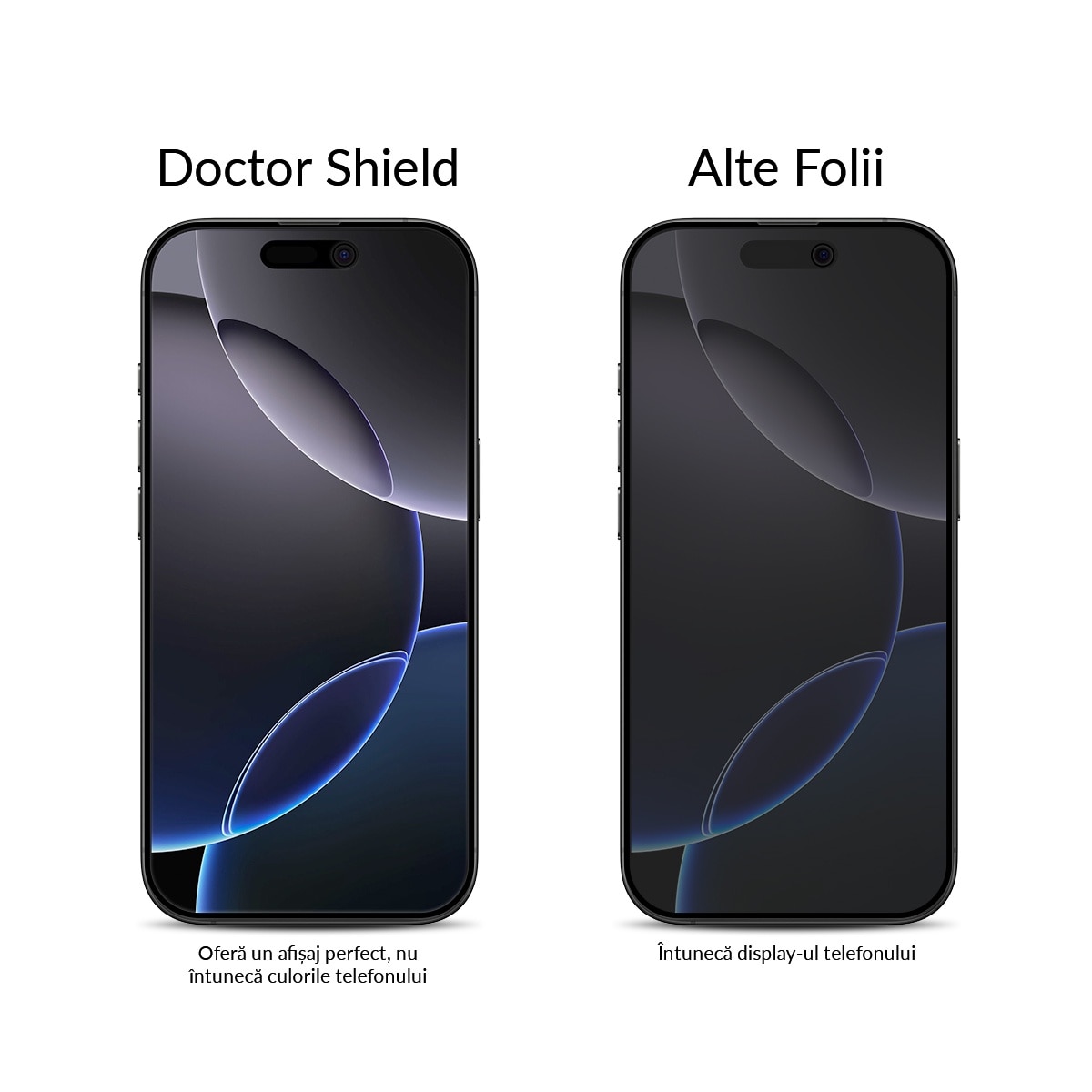Folie Sticla Dr.Shield, Compatibil Apple iPhone 16 Pro, Protectie Profesionala 3D, Full Cover, Model Privacy