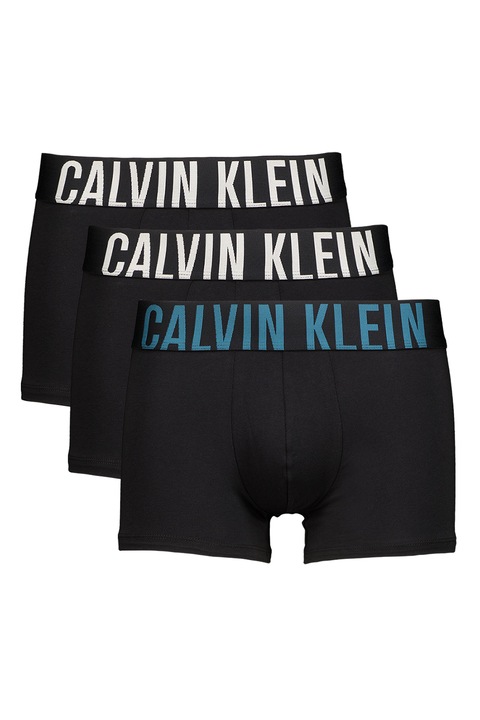CALVIN KLEIN, Logós derekú boxer szett - 3 db, Fekete