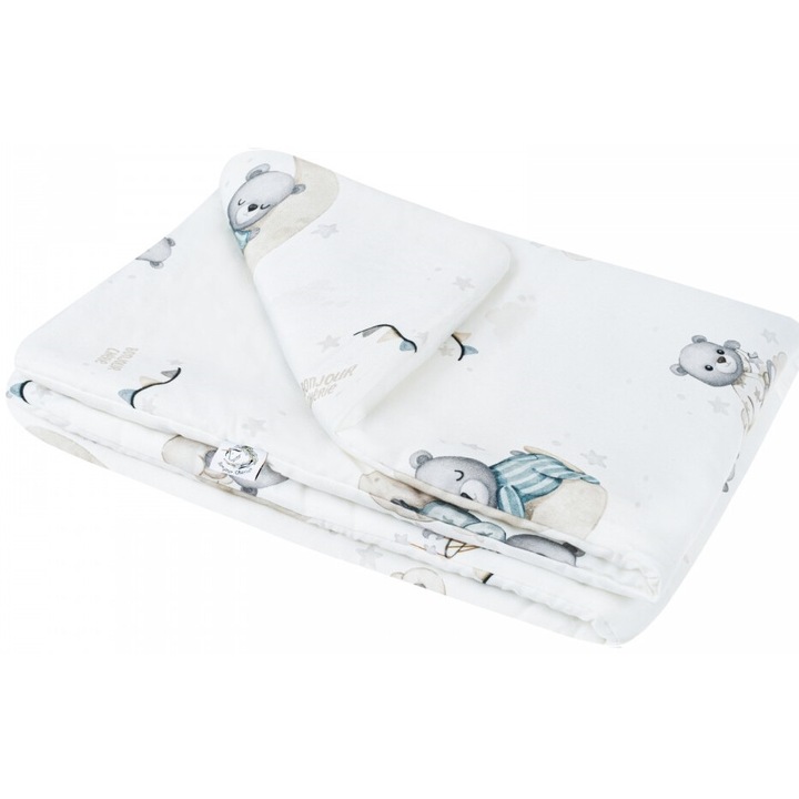 Paturica bebelusi Bonjour Cherie, bambus, 75x100 cm, antialergica, multicolor