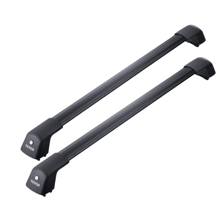 Комплект от 2 напречни греди за багажник, алуминий, 2 х ключа против кражба, за странични парапети без място, макс. 100 кг, 114,8 см