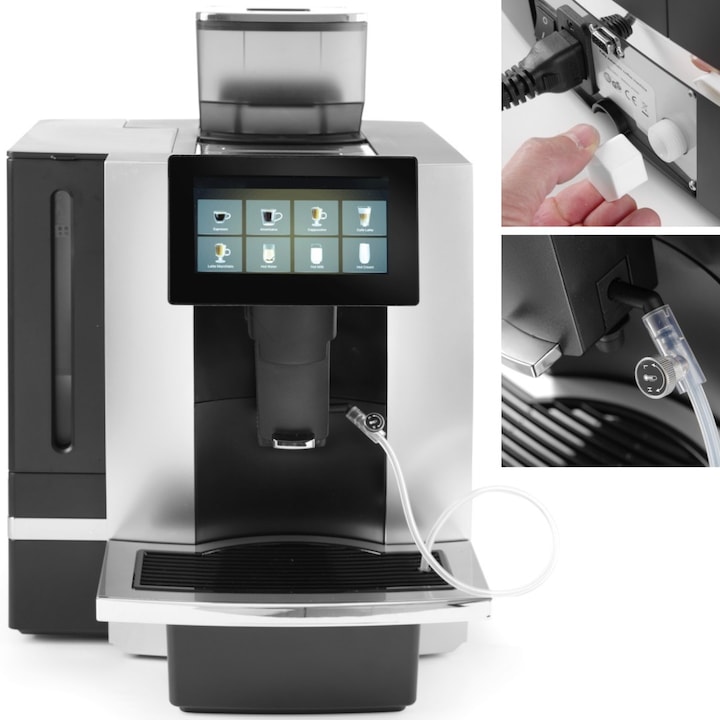 Espressor electric, 480 W, argintiu deschis, capacitate 300 ml, baza rotativa 360