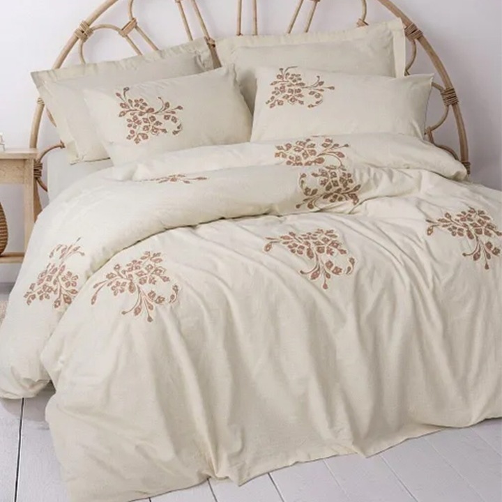 2 személyes ágynemű, Cottonbox, Kaneli, 100% pamut, 6 db