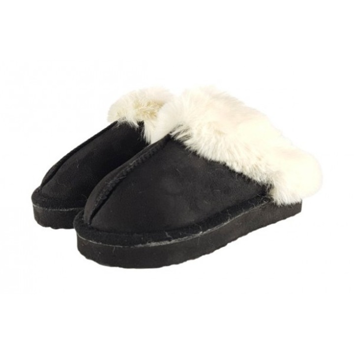 Papuci De casa negri, imblaniti 22008, Negru, 41