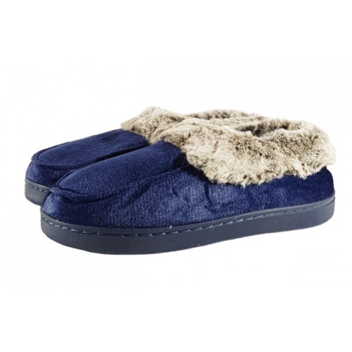 Papuci De casa bleumarini, imblaniti 8098, Bleumarin, 36