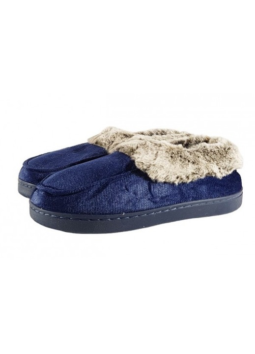 Papuci De casa bleumarini, imblaniti 8098, Bleumarin, 36