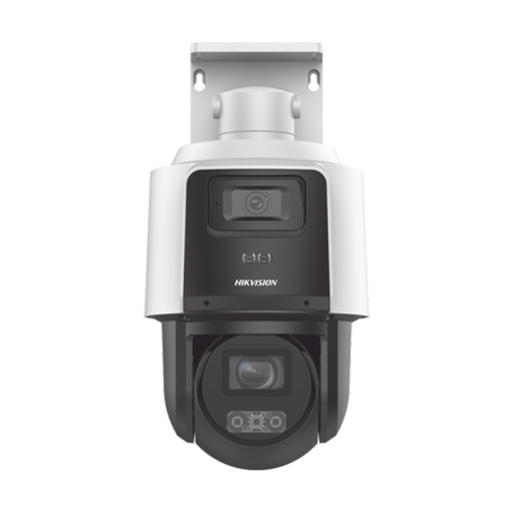 TandemVu PTZ IP камера, 4MP, 4X оптично увеличение, IR 40m DarkFighter, WL 30m, PoE+ - HIKVISION DS-2SE3C404MWG-E14-2.8mm