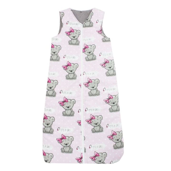 Sac de dormit iarna, Prichindel, It is a Girl, roz 150 CM