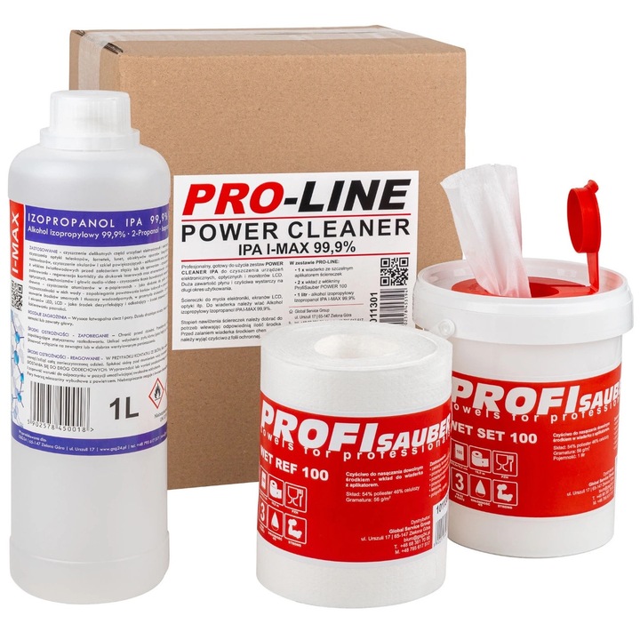 Pro-Line комплект за почистване, за електроника, 1L изопропилов алкохол 99,9%,