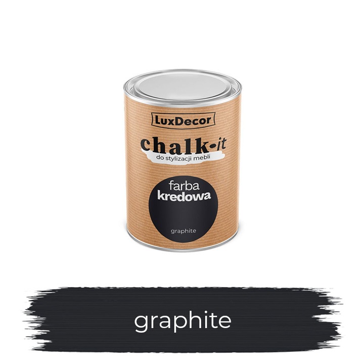 LuxDecor festék, CHALK-IT, grafit, 750ml, matt felület, gyorsan száradó