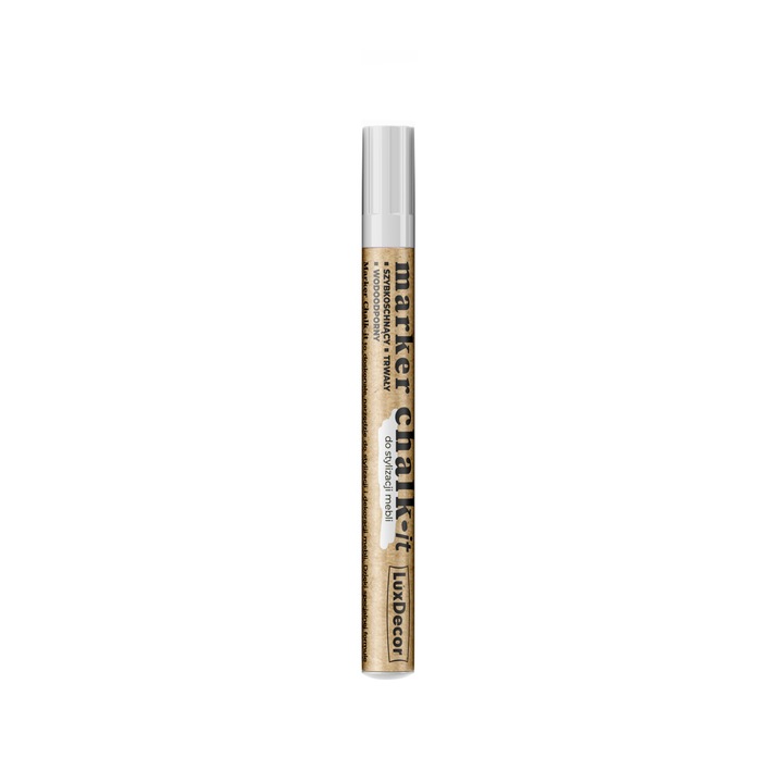 Marker permanent Chalk-it, alb, 10ml