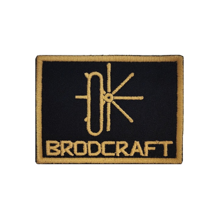 Petic brodat Brodcraft - Logo Brodcraft cu ata din kevlar 6x8cm