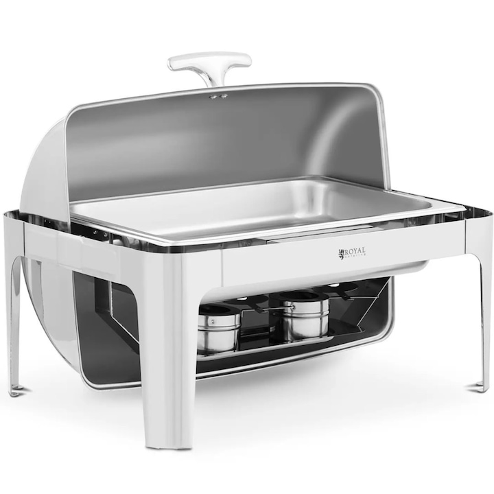 Уред за затопляне на храна Royal Catering, GN 1/1, 8.5L, неръждаема стомана, сребрист, комплект 2 тенджери