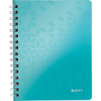 Caiet de birou Leitz WOW, PP, A5, 80 coli, cu spira, dictando, turcoaz Caiet de birou Leitz WOW, PP, A5, 80 coli, cu spira, dictando, turcoaz