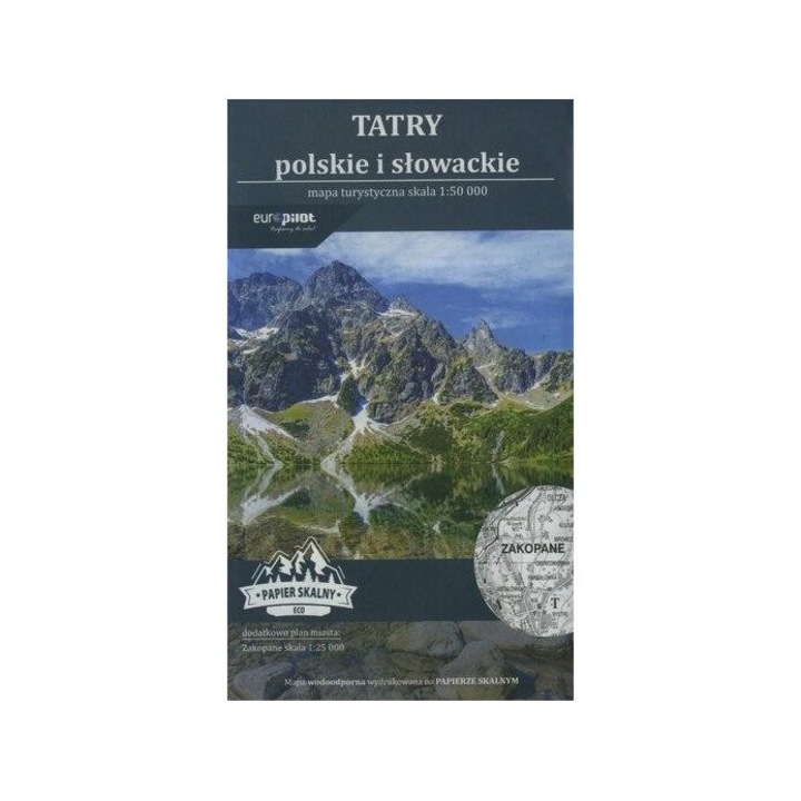 Mapa turystyczna Euro Pilot, TATRY polskie i słowackie, 1:50.000
