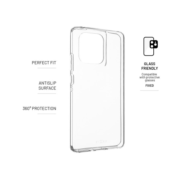 Fixed Skin ultravékony zselés TPU telefontok Motorola Edge 50 5G telefonhoz, átlátszó FIXTCC-1464-TR