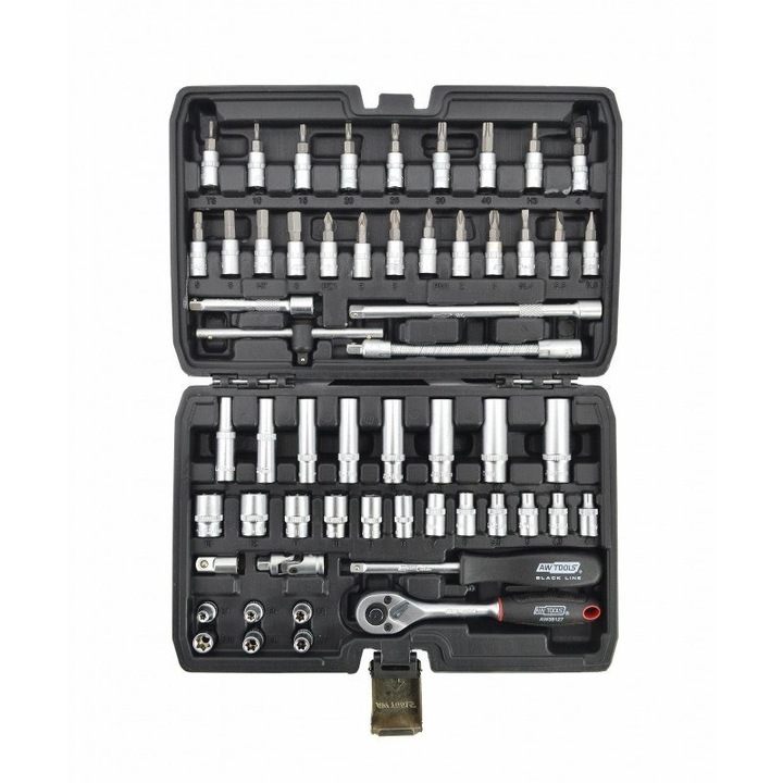 AWTOOLS szerszámkészlet, 56 db, 180x260x60mm, 1,8kg