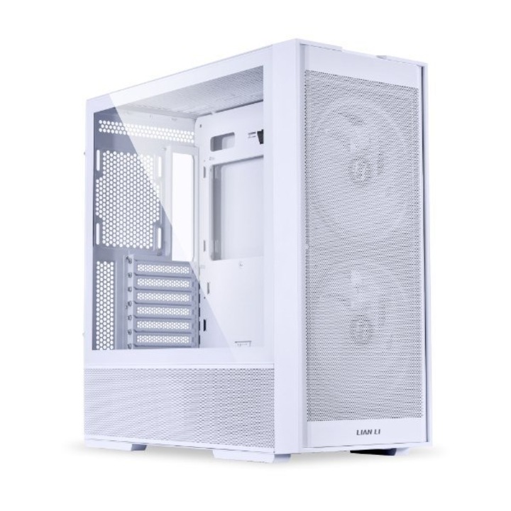 Компютърна кутия Lian Li LANCOOL 206 gaming, стомана, бяла, 2x 2.5", 1x 3.5", 220x462x488.2mm