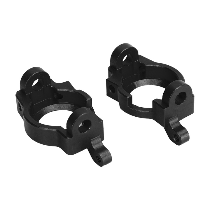 Set 2 buc. blocuri de roti, butuc C, aliaj de aluminiu, decorativ, stabil, suport de butuc in forma de C pentru vehiculul RC Off Road ZD Racing DBX 10, negru Enforose