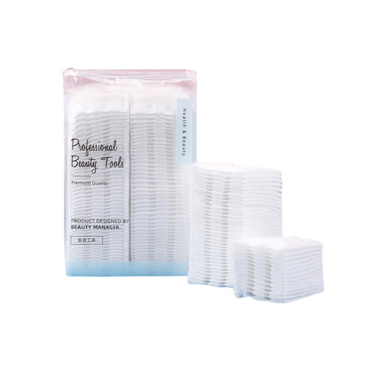 Dischete demachiante, 100 buc, bumbac, alb