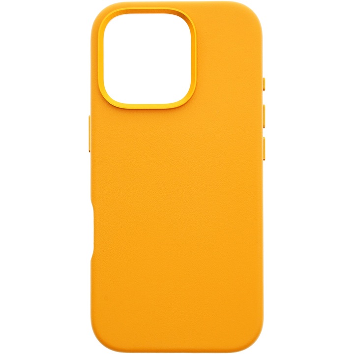 Husa de protectie Dviced, Leather case with magsafe pentru iPhone 16 Pro, Orange