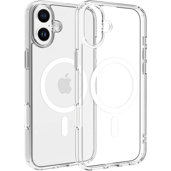 Husa de protectie Dviced, Magsafe pentru iPhone 16 Plus clear case, White