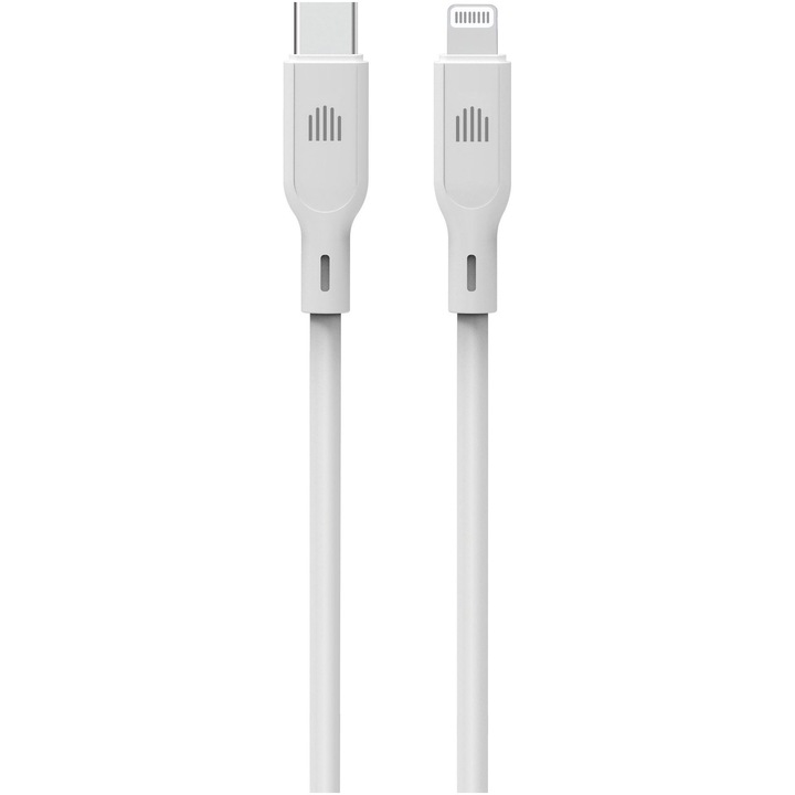 Cablu Dviced USB-C to Lightning silicone 1,25m, White