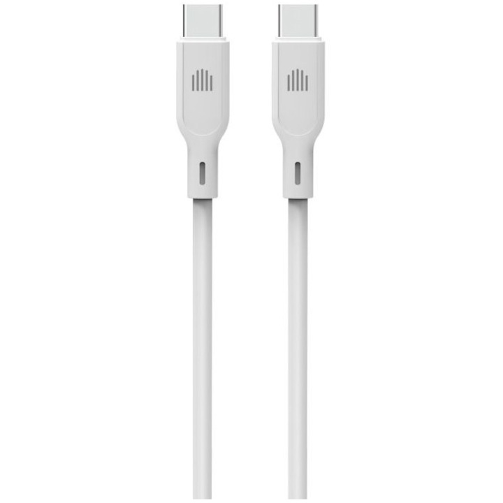 Cablu Dviced USB-C to USB-C silicone 1,25m, White