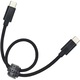 Dviced USB-C - USB-C kábel, nylon textil, 0,25m, fekete