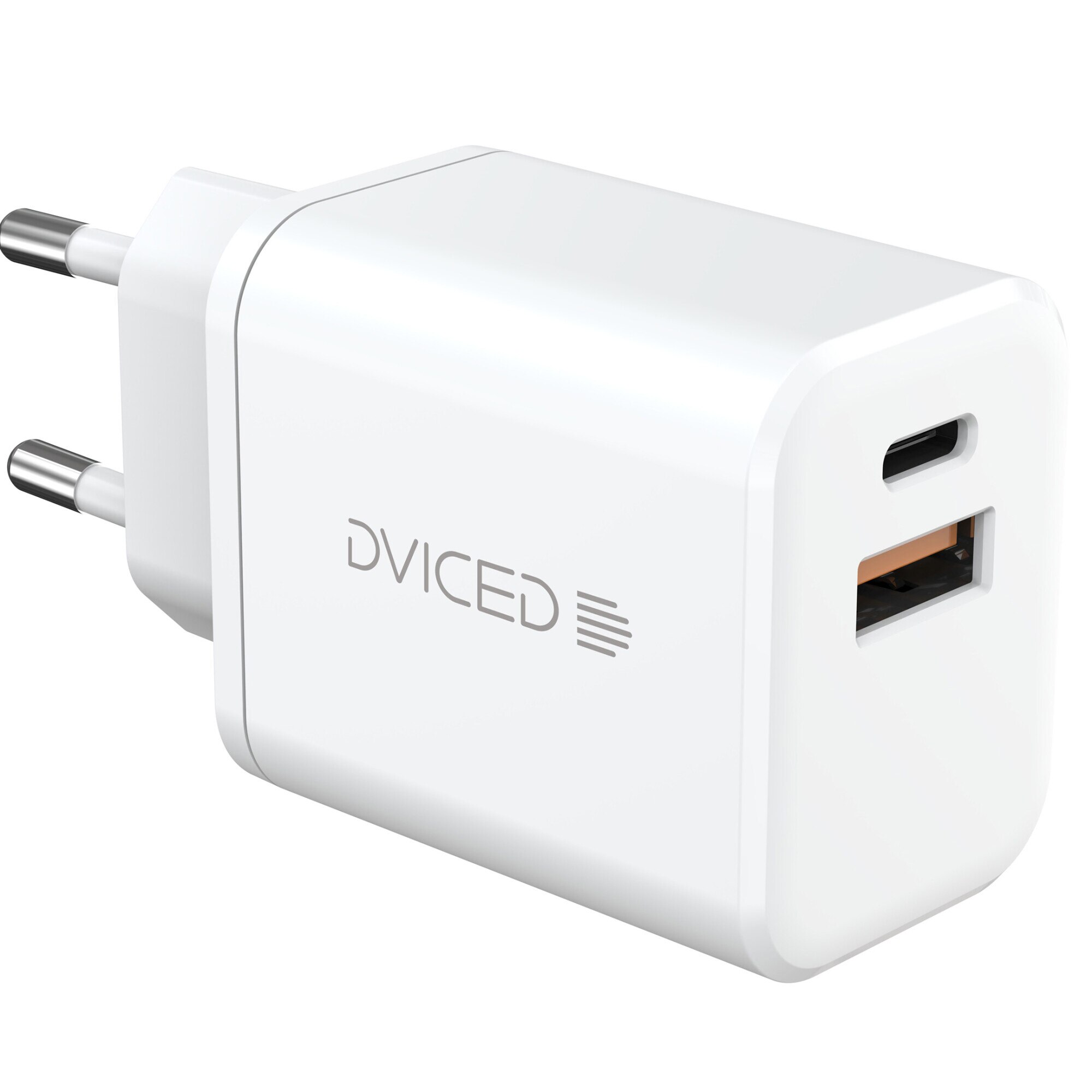 Incarcator retea Dviced 35W GaN 1 USB-A, 1 USB-C EU w cable, White