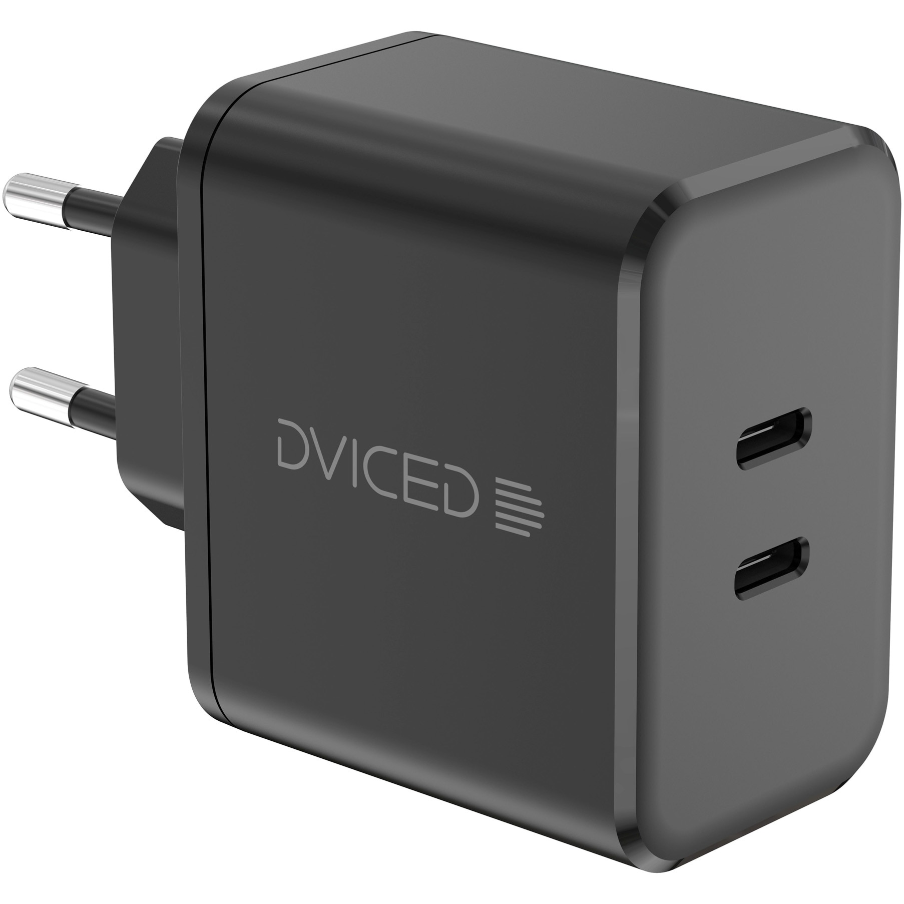 Incarcator retea Dviced 65W GaN 2 USB-C EU w cable, Black