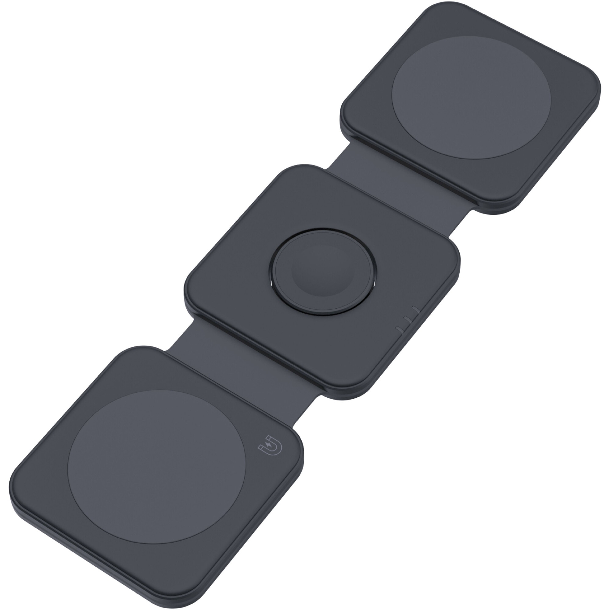 Incarcator wireless Dviced 3-in-1 foldable magnetic, Black