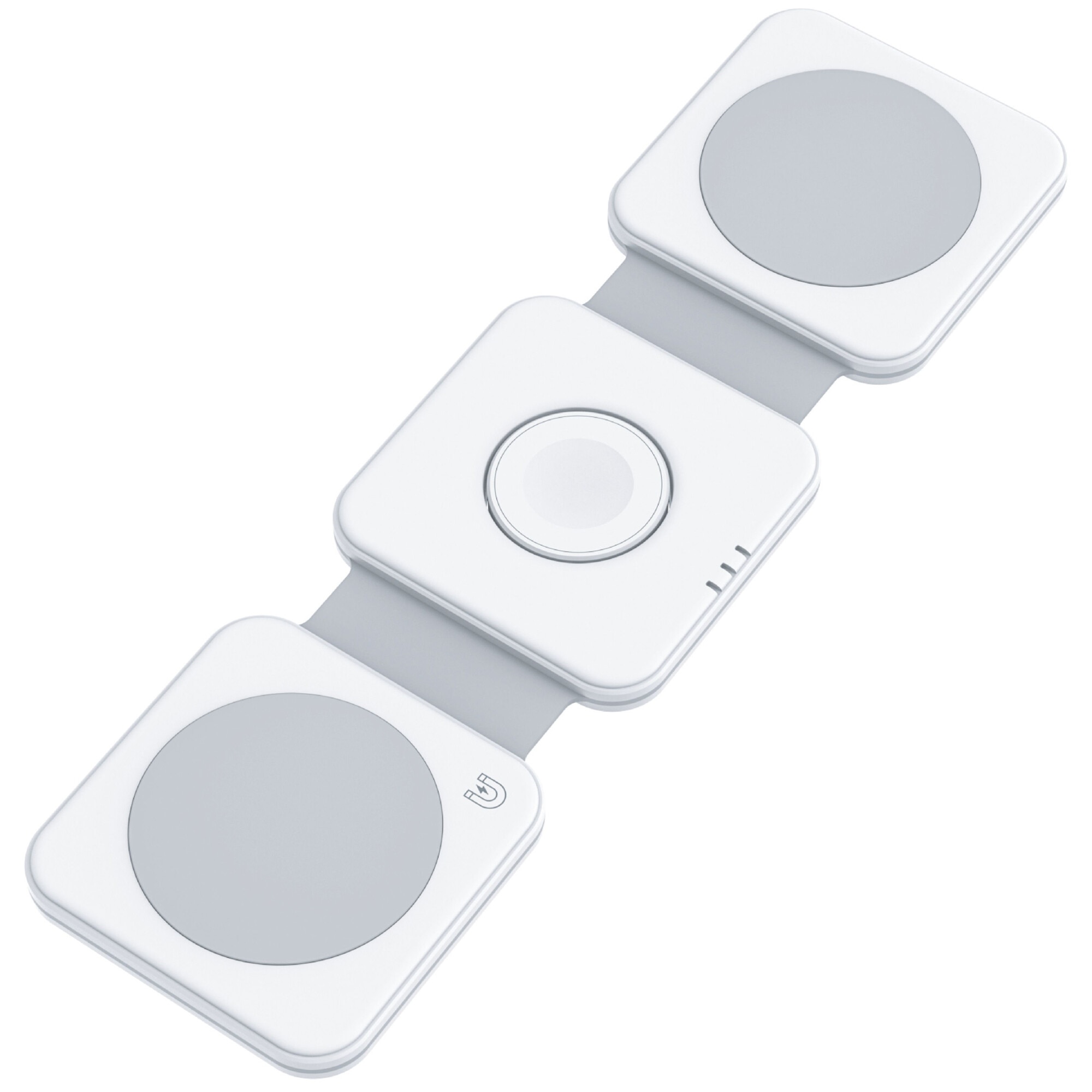 Incarcator wireless Dviced 3-in-1 foldable magnetic, White
