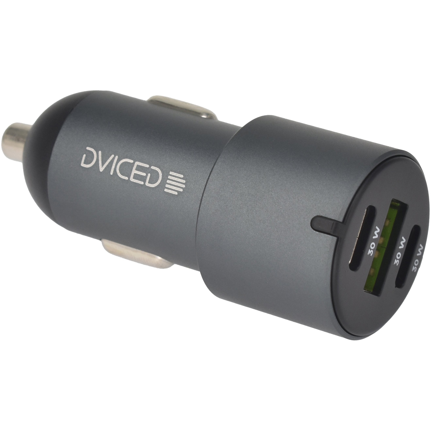Incarcator auto Dviced, 60W 1 USB-A, 2 USB-C, Gray