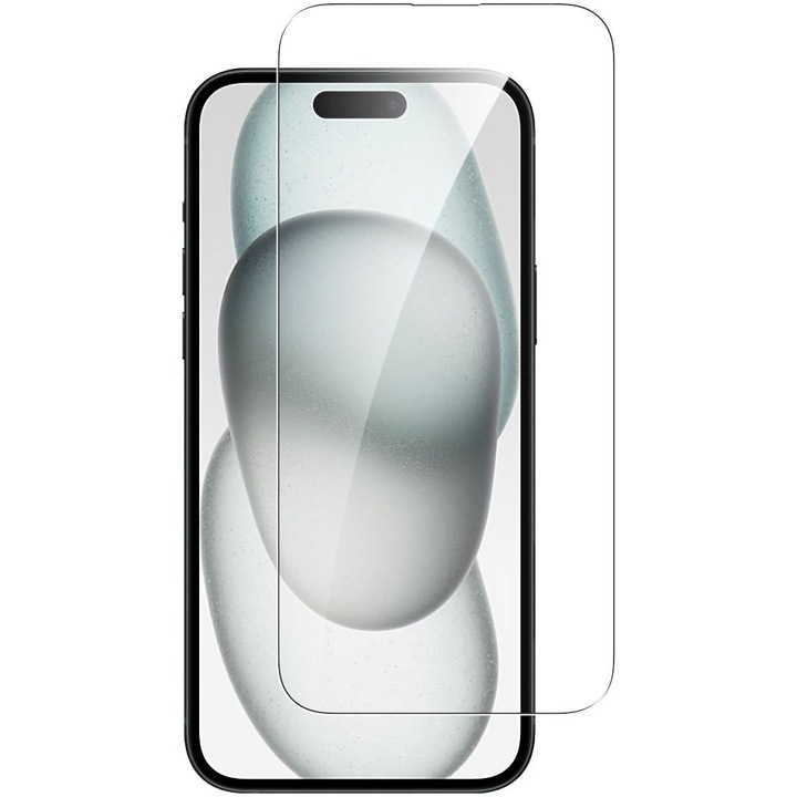 Dviced védőfólia, iPhone 15 Plus készülékhez, átlátszó, applikátorral
