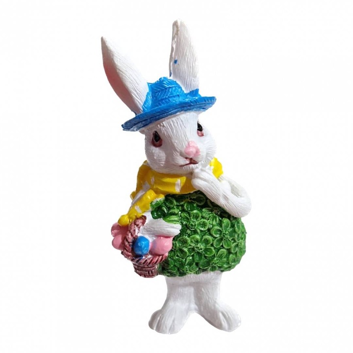 Ornament rasina, iepure cu cos, 8 cm