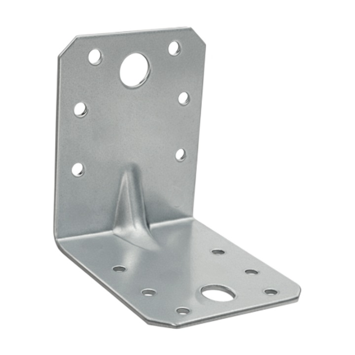 Set 50 coltar perforat pentru lemn vinclu, 90 grade, tip 4n, zincat, 70 x 70 x 54 mm (grosime 2mm), Atlantic 1979