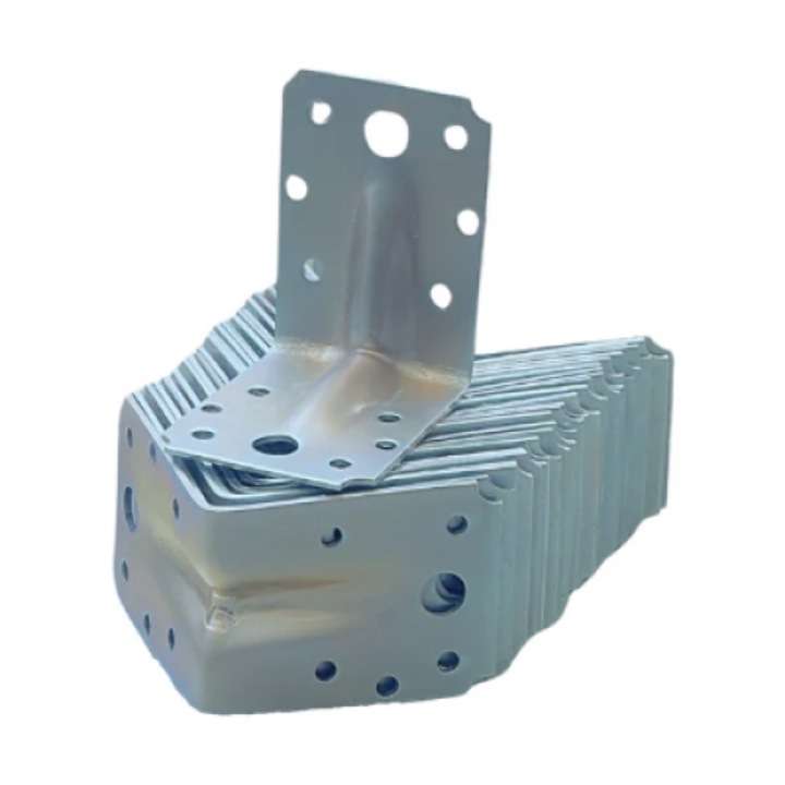 Комплект от 10 перфорирани ъгли за дърво Vinclu, 90 градуса, тип 4n, поцинковани, 90 x 90 x 65 mm