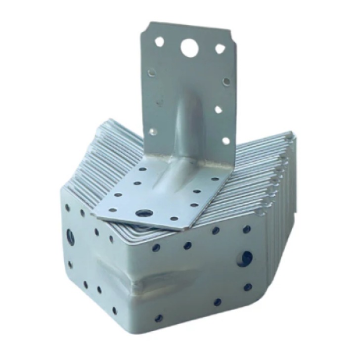 Комплект от 50 обикновени перфорирани ъгли за дърво винклу, 90 градуса, поцинковани, 90 x 90 x 65 mm (дебелина 2 mm)