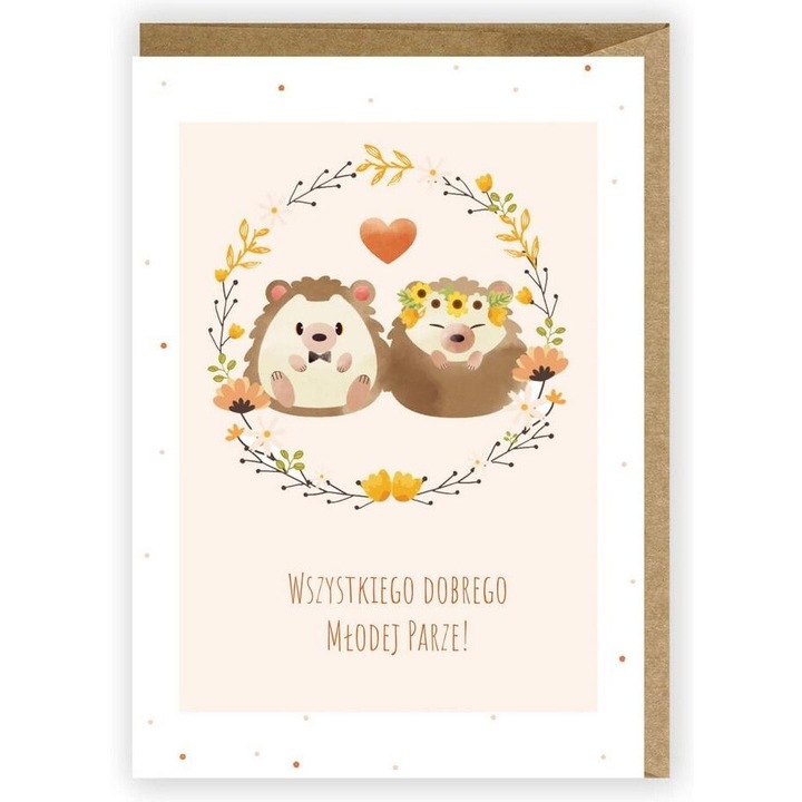 Kartka okolicznosciowa, Cardie, eko koperta, 148x105x1 mm, set