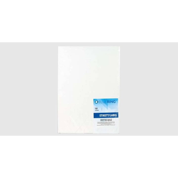 Etichete albe autoadezive Bluering 15/A4, 70 x 50, 8 mm, 100 coli/top